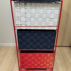 収納/収納ラック/ランドリーラック/3段の画像