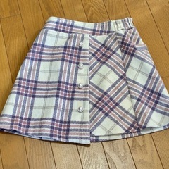 美品　チェック柄　膝丈　ミニスカートの画像