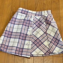 美品　チェック柄　膝丈　ミニスカートの画像