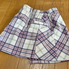 美品　チェック柄　膝丈　ミニスカートの画像