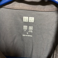 ユニクロ　エアリズム半袖シャツ　グレー　メンズ　Lサイズの画像