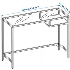 IKEA VITTSJO ガラステーブルの画像