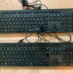 美品 USB有線キーボード2台とUSB有線マウス2台セットの画像