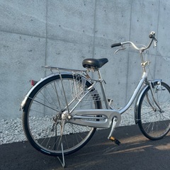 【R21】　ブリヂストン  エブリッジ E60U1 B1C  EBRIDE 26インチ 自転車　シルバー　学生さん ママチャリ お買い物 現状の画像