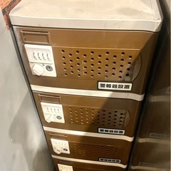ブラウン 4段式 貴重品ボックス ダイヤル式収納の画像