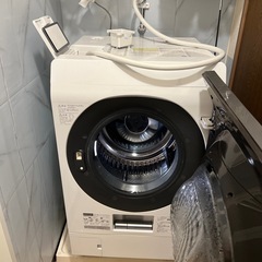 ⑥動作保証　右開き　シャープ　ES-U111-TR 2020年購入　ヒートポンプ式乾燥機　分解清掃済み　ドラム式洗濯乾燥機　の画像