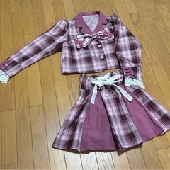 スワンキス　SWANKISS　ピンク系チェック セットアップ スカート　可愛い系 の画像