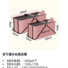 【新品未使用】折りたたみ式バスタブの画像