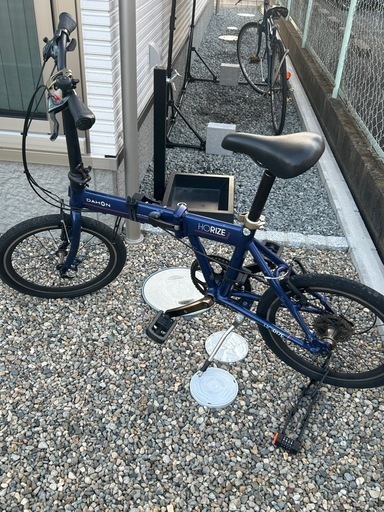 DAHON HORIZE ブルー折りたたみ自転車 (ジョー) 岡山の