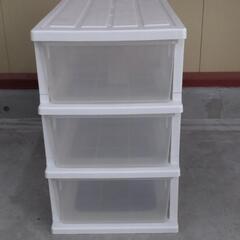 20250821005　家具　3段プラ収納No.2の画像