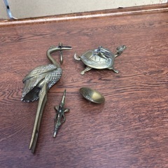 仏具 鶴亀蝋燭立ての画像