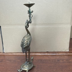 仏具 鶴亀蝋燭立ての画像