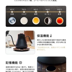 Epeios（エペイオス）電気ケトル コーヒー 0.9L 1℃単位で温度調整の画像