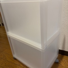 ●無印良品●ポリプロピレン収納ラック 2点+キャスターの画像