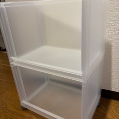 ●無印良品●ポリプロピレン収納ラック 2点+キャスターの画像