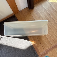 収納ボックス、透明、蓋ホワイトの画像