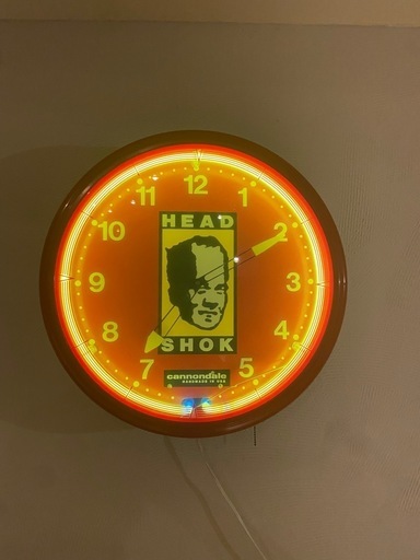 【ヤフオク取引15万円】HEAD SHOCK 壁掛け時計　プレミア　ネオン管