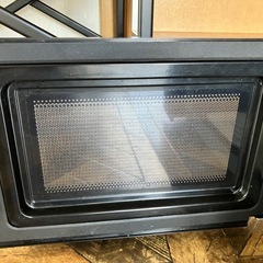美品　山善電子レンジ　ブラック　2019年製の画像