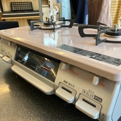K2508-247 リンナイ グリル付きガステーブル LPガス用 22年製 KG67PPKR 中古　の画像