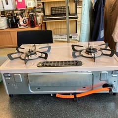 K2508-247 リンナイ グリル付きガステーブル LPガス用 22年製 KG67PPKR 中古　の画像