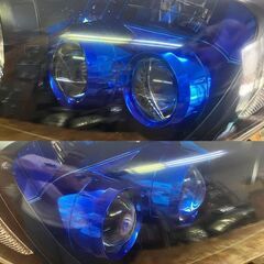 トヨタ30系プリウス純正LEDヘッドライト左右セットインナーブラックブルーアイの画像
