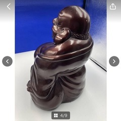★開運★　七福神　布袋様　布袋尊　陶磁器　置物　高級天然　昭和レトロ　笑い仏　縁起物　作者有　※欠け有り　約縦33㎝横26㎝　＊B602＊の画像