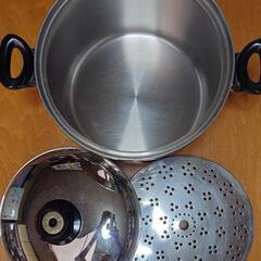 　大型鍋　蒸し器の画像