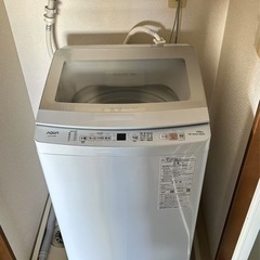 洗濯機　AQUA アクア全自動洗濯機　洗濯7KG ホワイト系　AQW-S7P(W)の画像