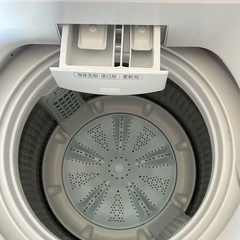 洗濯機　AQUA アクア全自動洗濯機　洗濯7KG ホワイト系　AQW-S7P(W)の画像