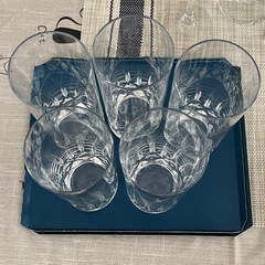 HOYAクリスタルグラス５個セットの画像