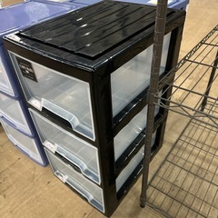 3段プラスチック収納ケースの画像