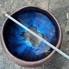 メダカ鉢　陶器　ビオトープの画像
