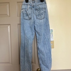 American Eagle ダメージデニムパンツ　ストレート？　バギー？の画像