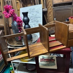 本棚　木製　ブックスタンド　本立て　昭和レトロ　古道具の画像