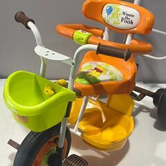 プーさん 三輪車 手押し棒付きの画像