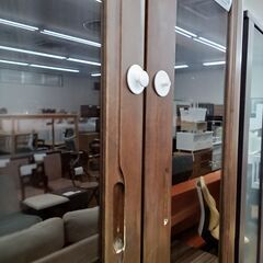 ★リユースのサカイ水戸店★食器棚ブラウンH199×D43×W80クリーニング済みMT5271の画像