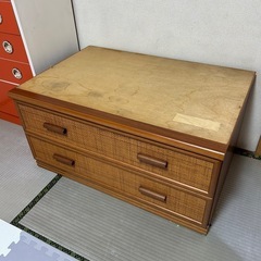 ラタンの2段収納の画像