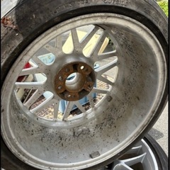 マルチ穴　アルミホイル　2本セット　タイヤつき　225/45R17の画像
