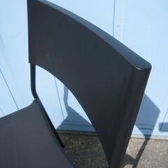 会議用チェア　ブラック　ニトリ製　スタッキングチェアの画像