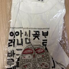 【新品未使用】男女兼用 Mサイズ 半袖Tシャツ 2枚セット / 韓国風デザインの画像