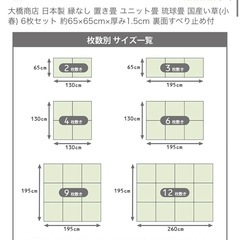 琉球畳六枚セットの画像