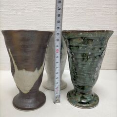 陶器 フリーカップ ぐい呑み ビアカップ 酒器 湯呑み 手作り風 和食器セット 250822-3Tの画像