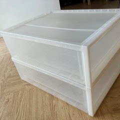 【あげます】無印良品　ポリプロピレンケース　2つの画像