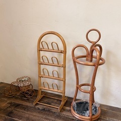 【受取者決定】ラタン家具や小物のセットの画像