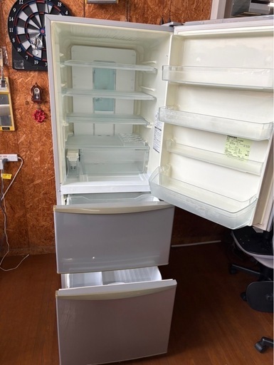 H2007 TOSHIBA 東芝　2010年　3ドア冷蔵庫　375L 自動製氷機付　
