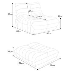 【引取限定！新品未使用】ソファ 一人掛け トーゴ togo 一人掛けソファ 一人用ソファ 一人用 チェア 椅子 おしゃれ ローソファ フロアソファ モダン スタイリッシュ デザイナー オットマン付き 北欧 高反発ウレタン リプロダクト SFA-01BKの画像