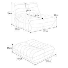 【引取限定！新品未使用】ソファ 一人掛け トーゴ togo 一人掛けソファ 一人用ソファ 一人用 チェア 椅子 おしゃれ ローソファ フロアソファ モダン スタイリッシュ デザイナー オットマン付き 高反発ウレタン リプロダクト SFA-01LGYの画像