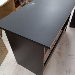 リユースのサカイ栃木店★ジモティ割あり★  デスク ブラック W120×D60.5×H70.5 クリーニング済み TC10322の画像