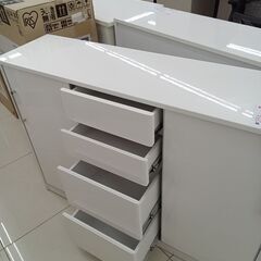 ★リユースのサカイ日立店★HJ7488  収納棚 ホワイト H87.5×D32.5×W120 クリーニング済み の画像