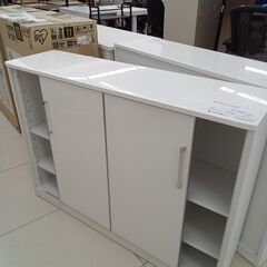 ★リユースのサカイ日立店★HJ7488  収納棚 ホワイト H87.5×D32.5×W120 クリーニング済み の画像